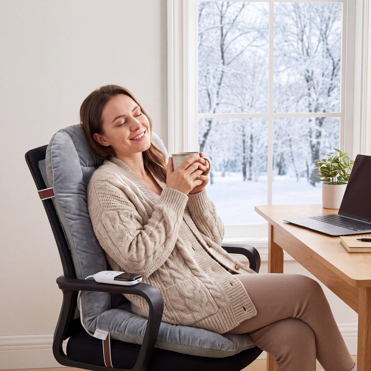 CozyDesk™ Heated Chair Cushion